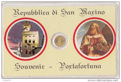 Saint-Marin - San Marino - Souvenir Portafortuna di San Marino - Monnaie Pièce