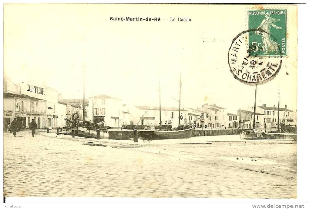 SAINT-MARTIN-DE-RE  -  Le Bassin  (1910)