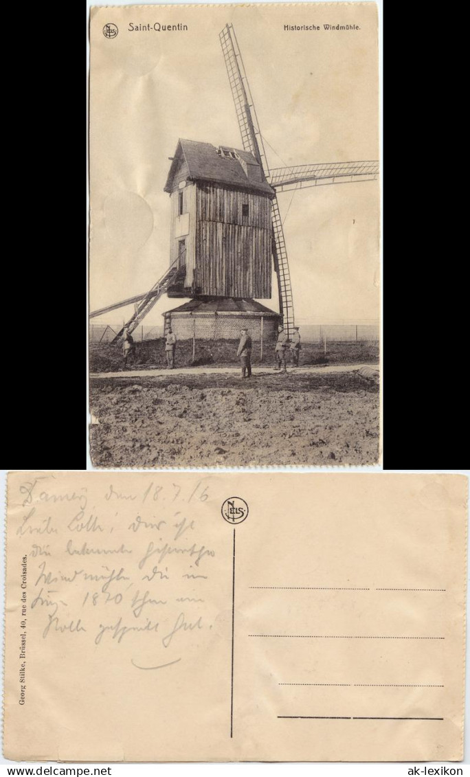 Saint-Quentin Saint-Quentin Historische Windmühle Aisne 1916