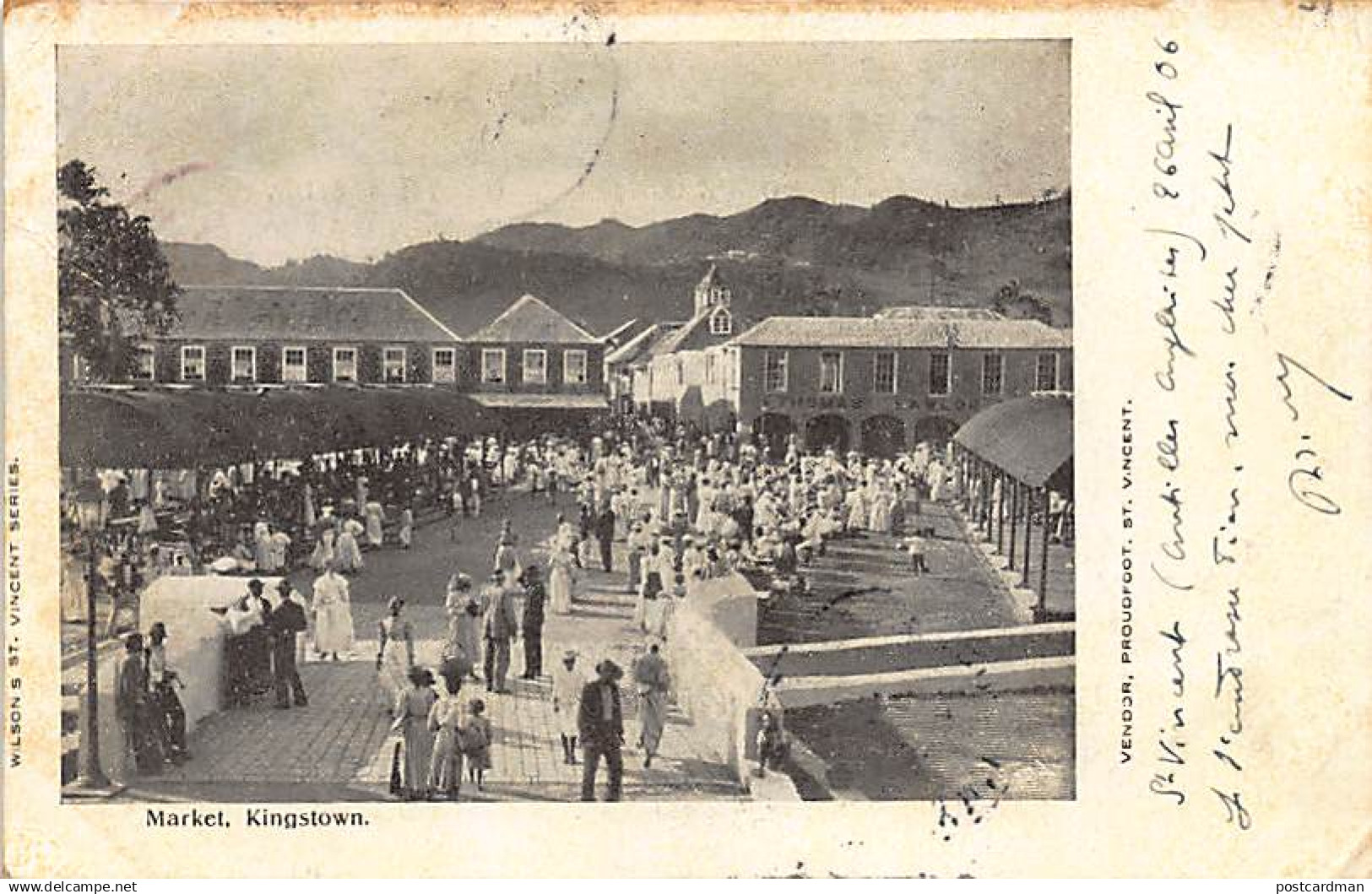 SAINT VINCENT - Market, Kingstown - Publ. Wilson.