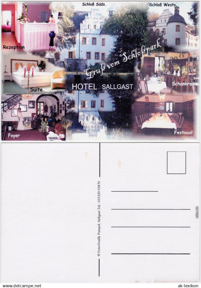 Sallgast  Niederlausitz  Schloß - Hotel, Saalgast innen und außen b Massen 1995