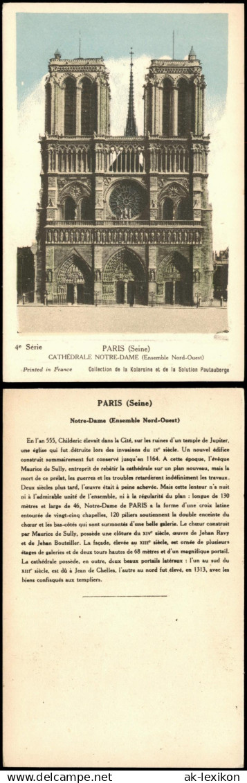 Sammelkarte Paris Kathedrale Notre-Dame de Paris (Sammelkarte) 1950