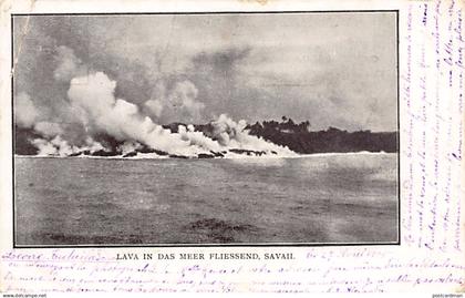 U.S. Samoa - Lava flowing into the sea - Publ. unknown