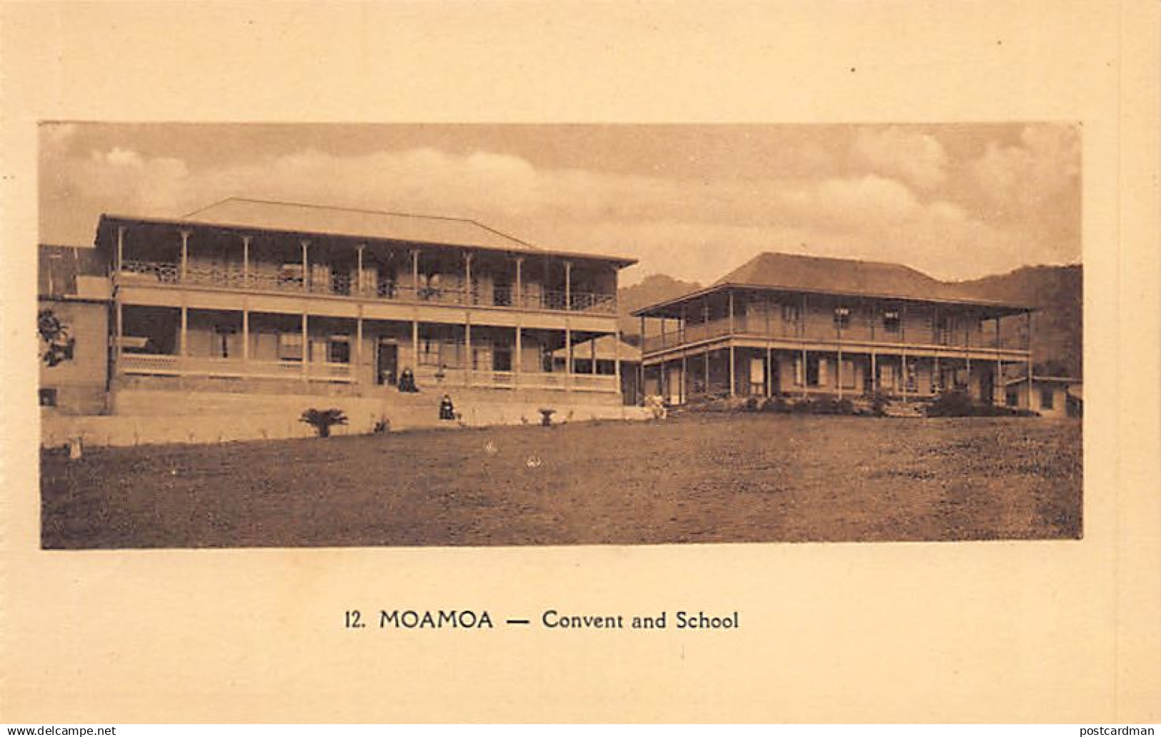 Samoa - MOAMOA - Convent and school - Publ. unknown 12