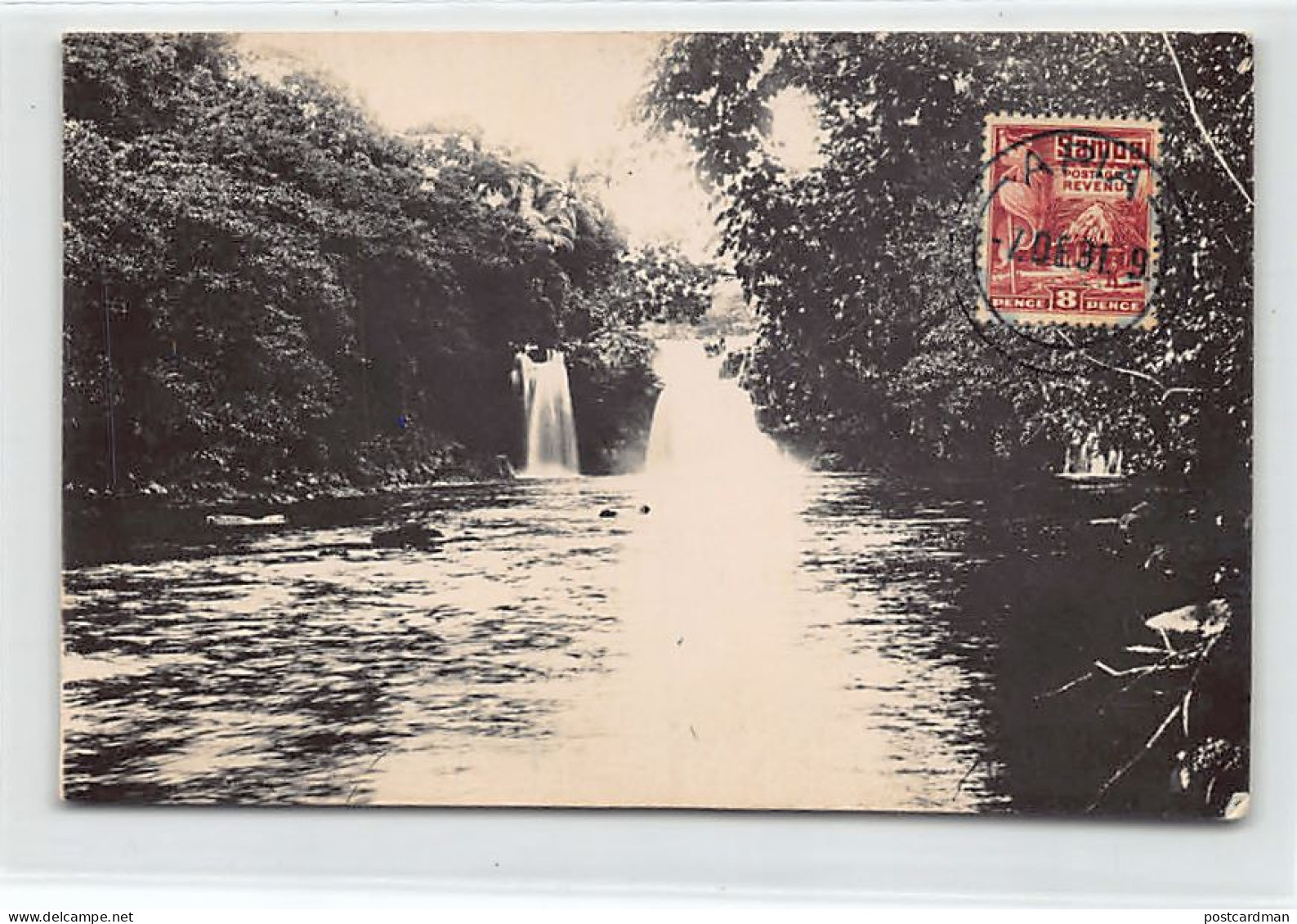 Samoa - Waterfall - REAL PHOTO - Publ. Tattersall Studio