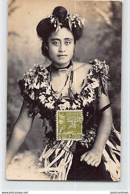 Samoa - Native woman - REAL PHOTO - Publ. Tattersall Studio