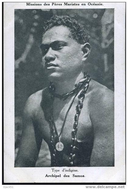 Type d'indigène. Archipel des Samoa