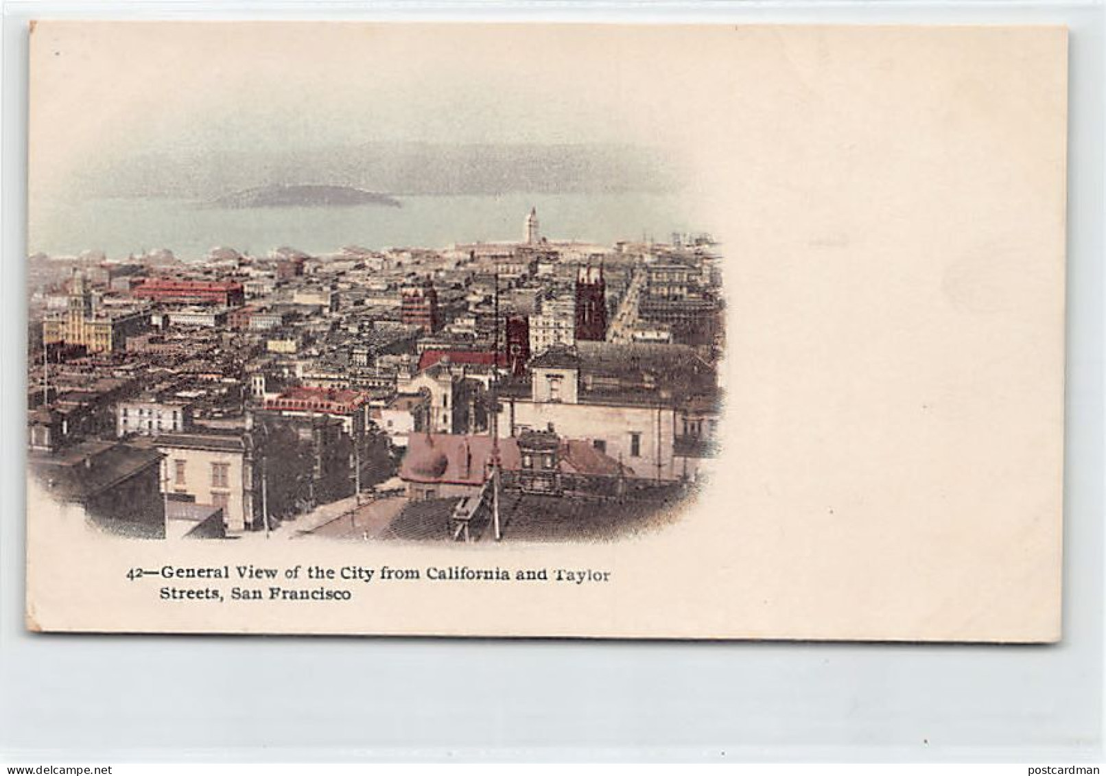 SAN FRANCISCO (CA) General view of the city from California and Taylor Streets - Private Mailing Card