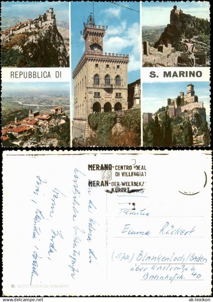 Postcard San Marino REPUBBLICA DI S. MARINO Mehrbildkarte 1970