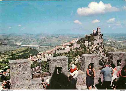 Saint Marin - Première Tour et Détail Panoramique - CPM - Voir Scans Recto-Verso