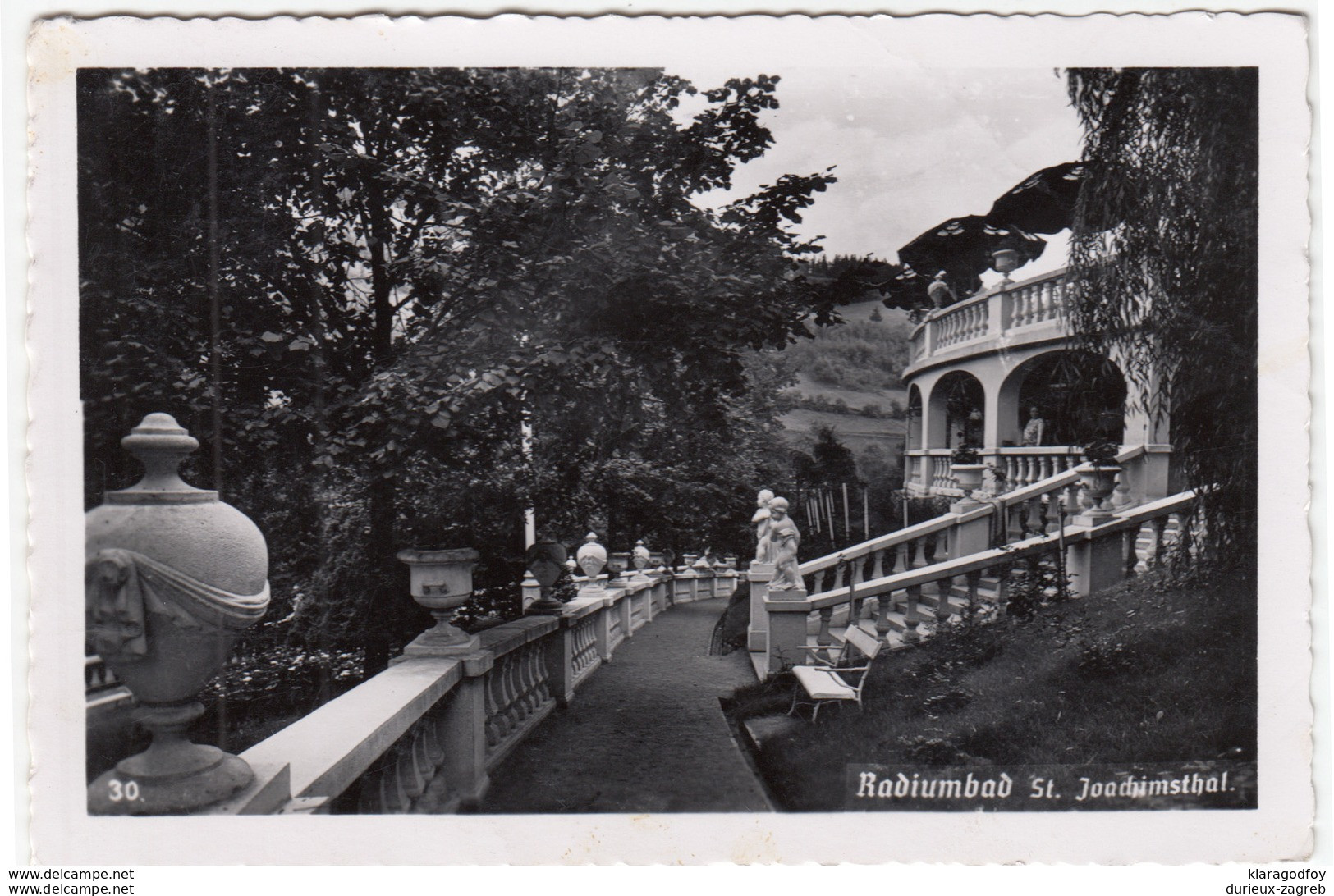 Sankt Joachimsthal (Jachymov) old postcard travelled 1943 Sankt Joachimsthal Special Pmk b170915