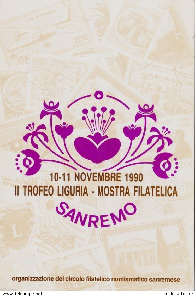 # SANREMO: 1990- II TROFEO LIGURIA - MOSTRA FILATELICA