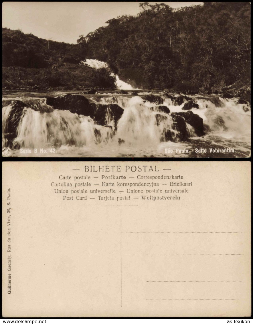 Sao Paulo Umland-Ansicht São Paulo Salto Votorantim (Wasserfall, Waterfall) 1920