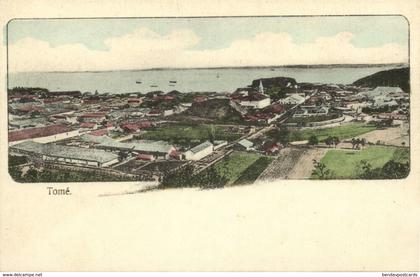 São Tomé, SAO TOME, General View (1910s) Postcard