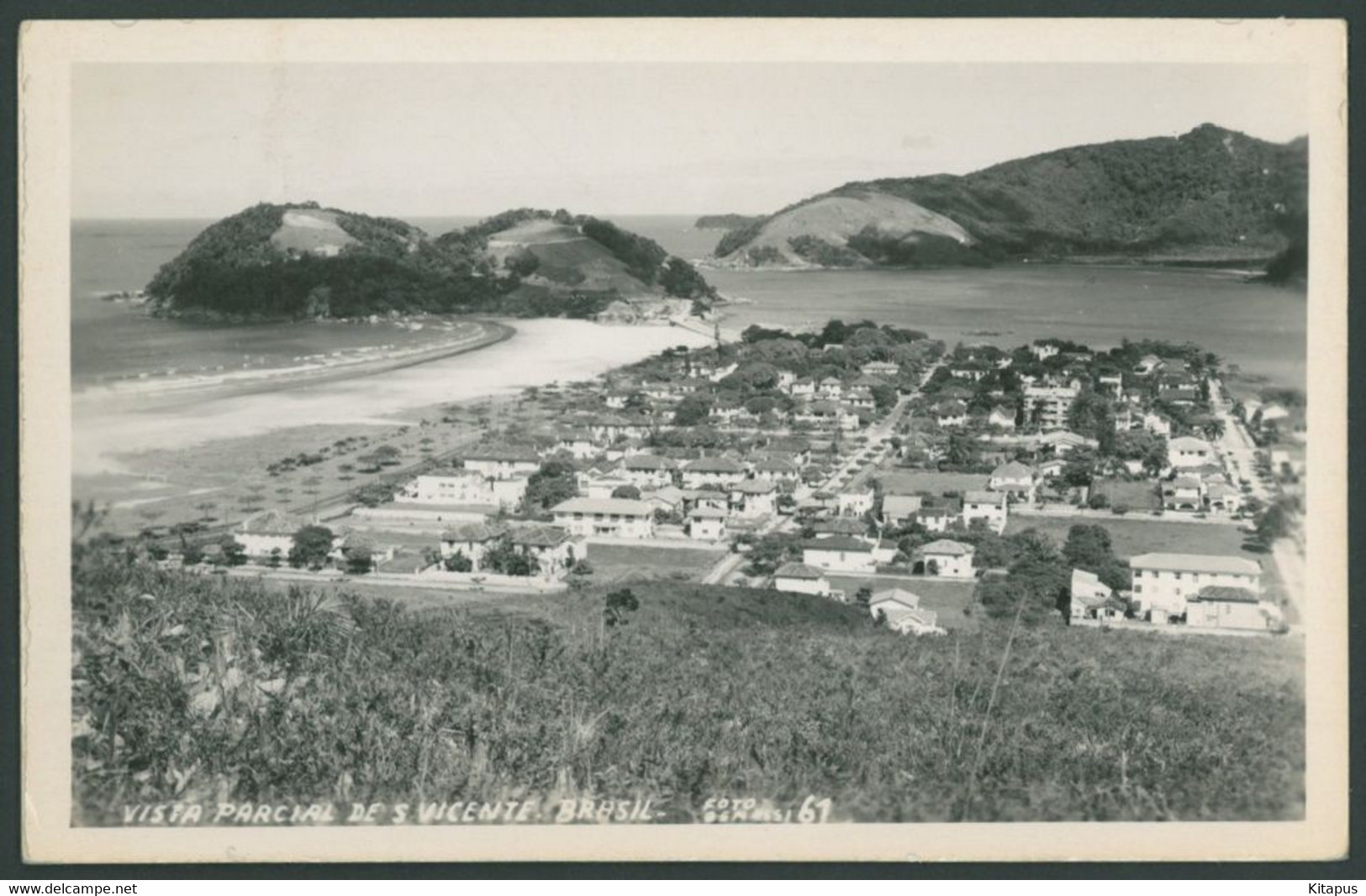 SÃO VICENTE vintage postcard São Paulo Brazil