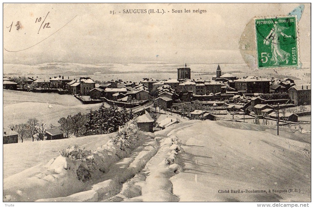 SAUGUES SOUS LES NEIGES 1912