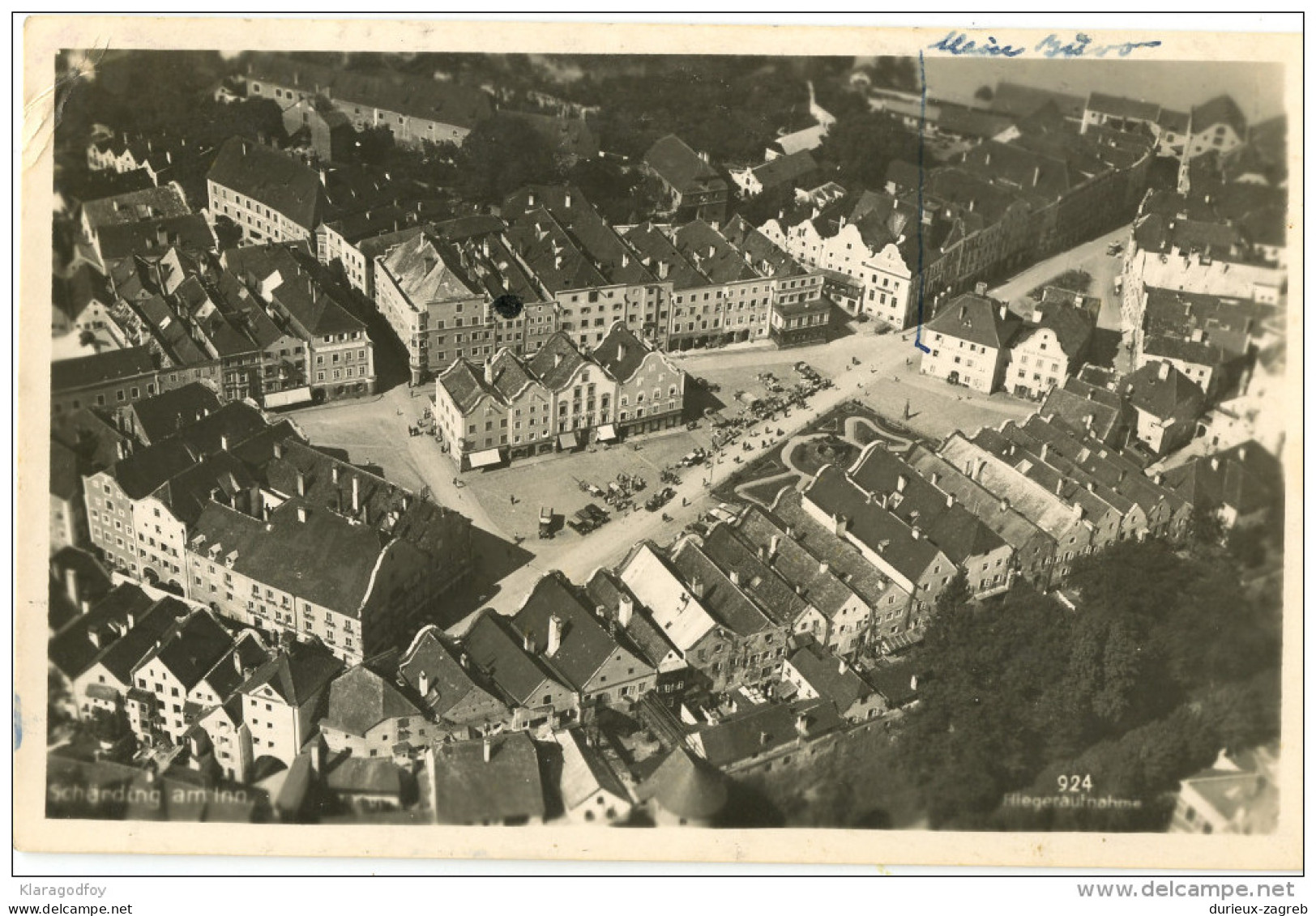 Scharding postcard travelled 1948 bb151012