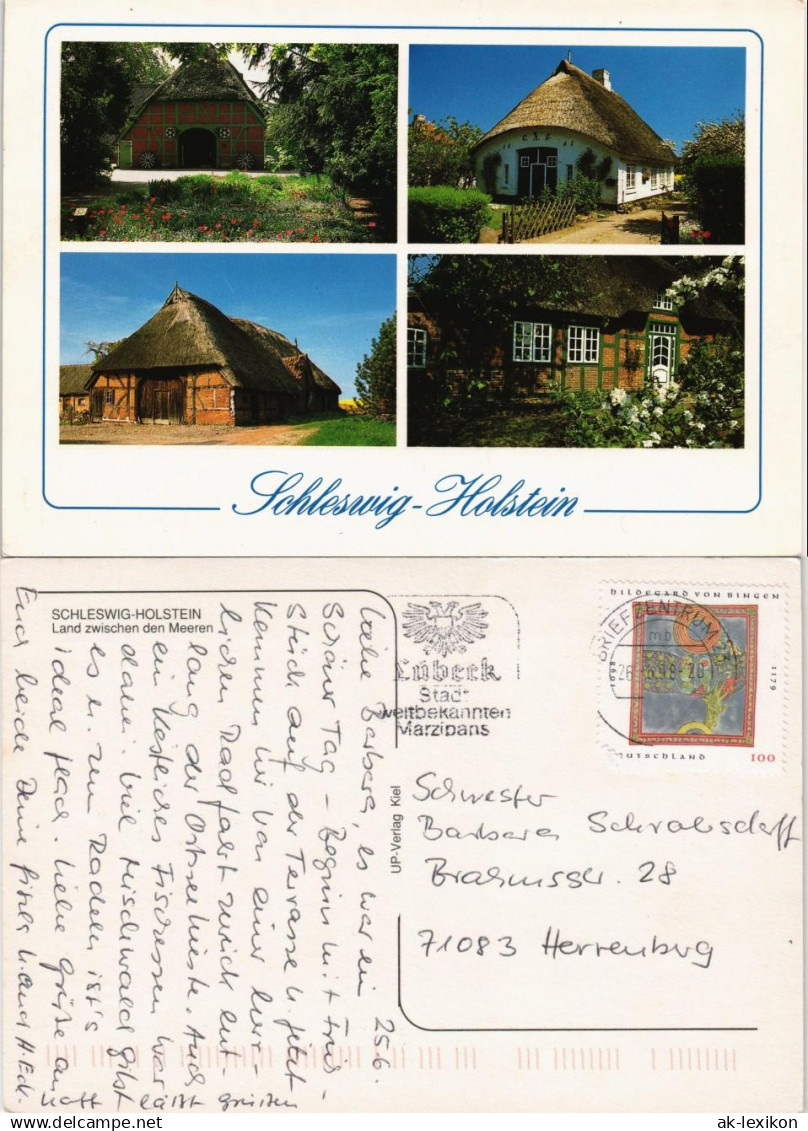 Schleswig Holstein Mehrbild-AK typische Häuser in Schleswig-Holstein 1998