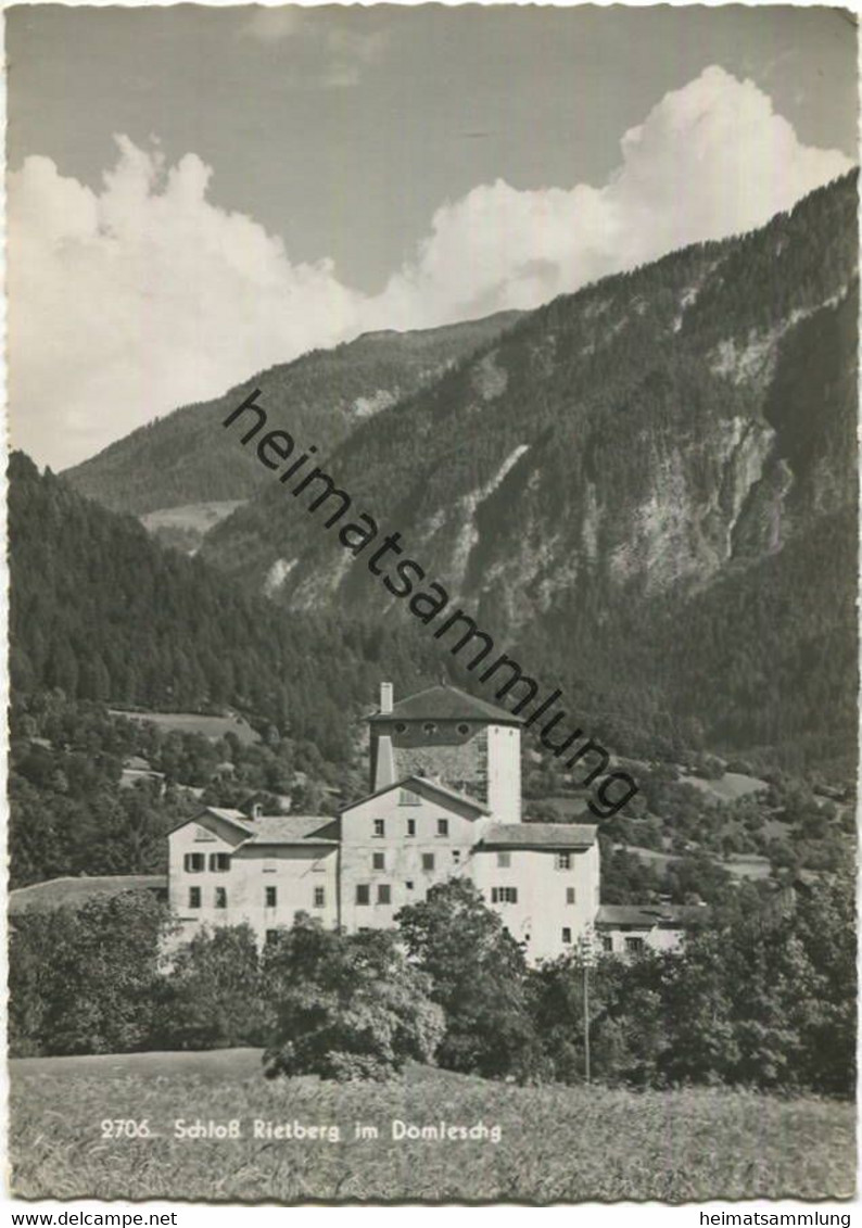 Schloss Rietberg im Domleschg - Foto-AK Grossformat - Verlag Rud. Suter Oberrieden