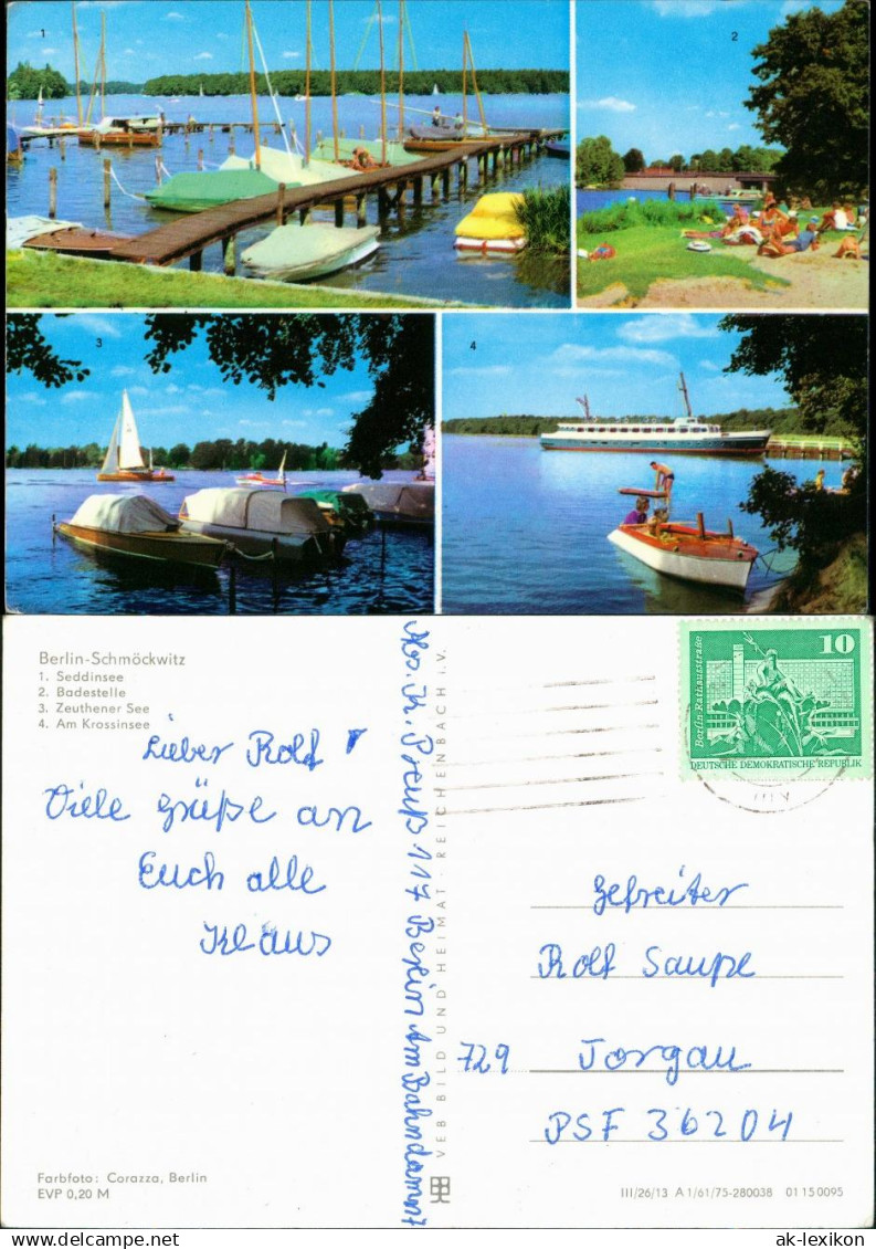 Schmöckwitz-Berlin Seddinsee, Badestelle, Zeuthener See, Krassinsee 1978