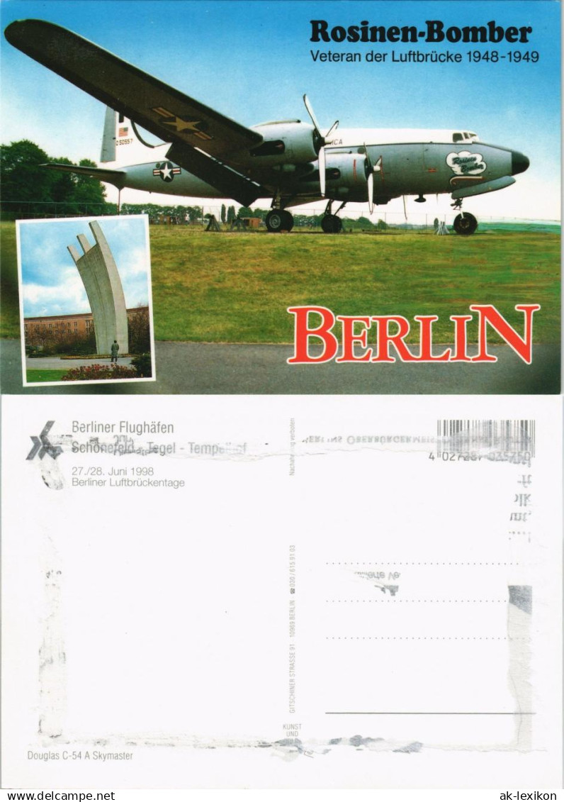 Schönefeld Berlin Douglas C-54 A Skymaster "Rosinen-Bomber" Luftbrücke 1990