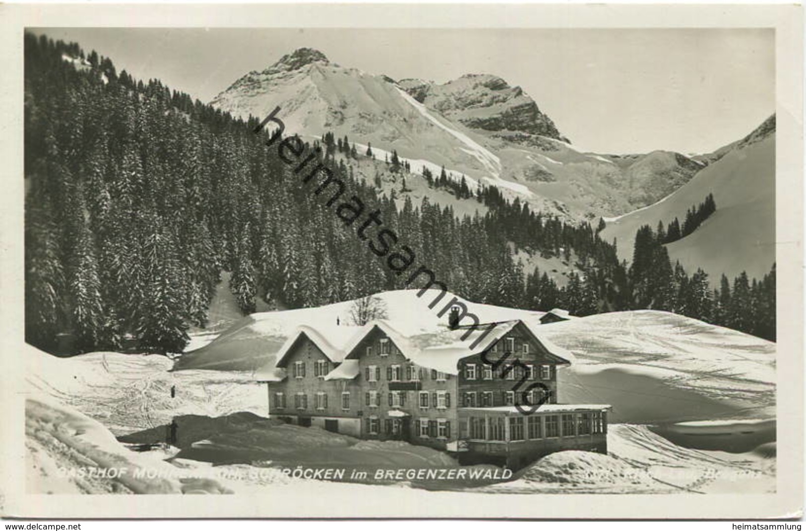 Schröcken - Gasthof - Foto-AK - Verlag Risch-Lau Bregenz gel. 1935