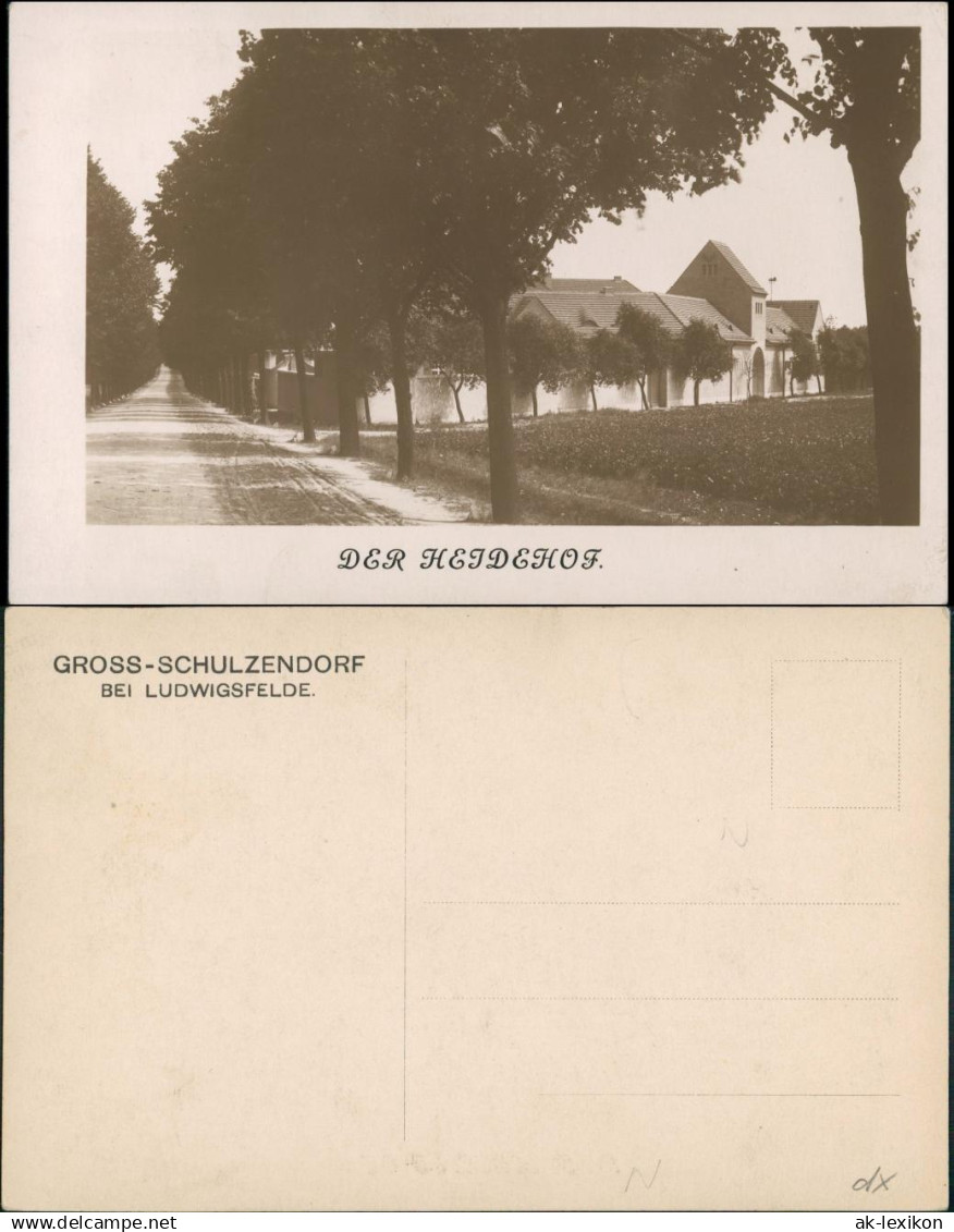 Schulzendorf (b. Ludwigsfelde) Straßenpartie Heidehof 1928 Privatfoto