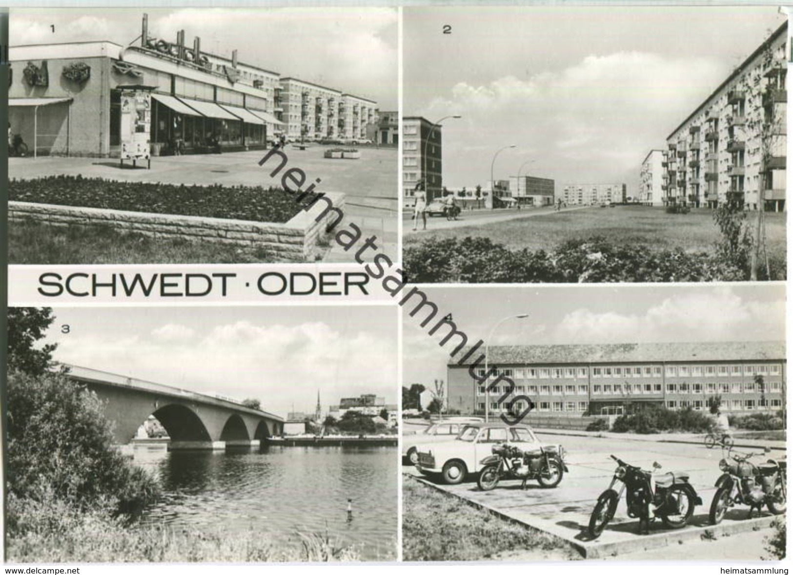 Schwedt - Oberschule im Wohnkomplex I - Foto-Ansichtskarte