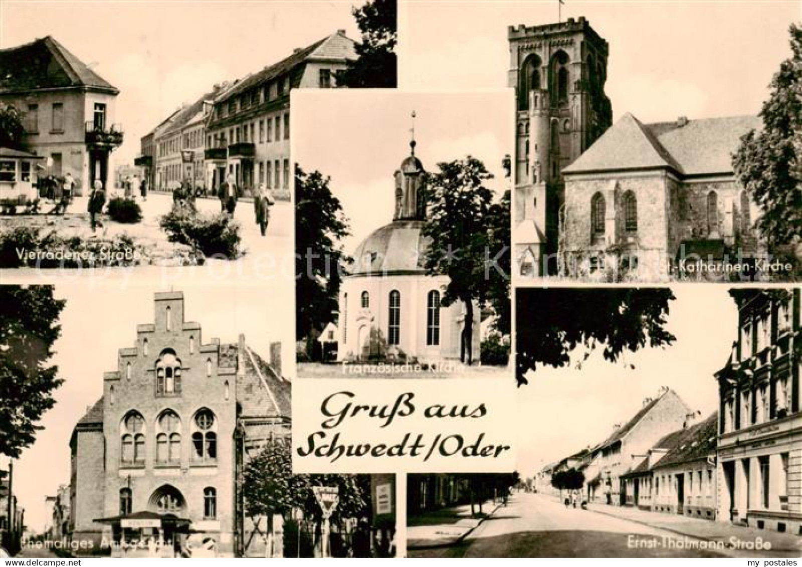 Schwedt Oder Vierradener Strasse Franzoesische Kirche Katharinen Kirche Ernst Th