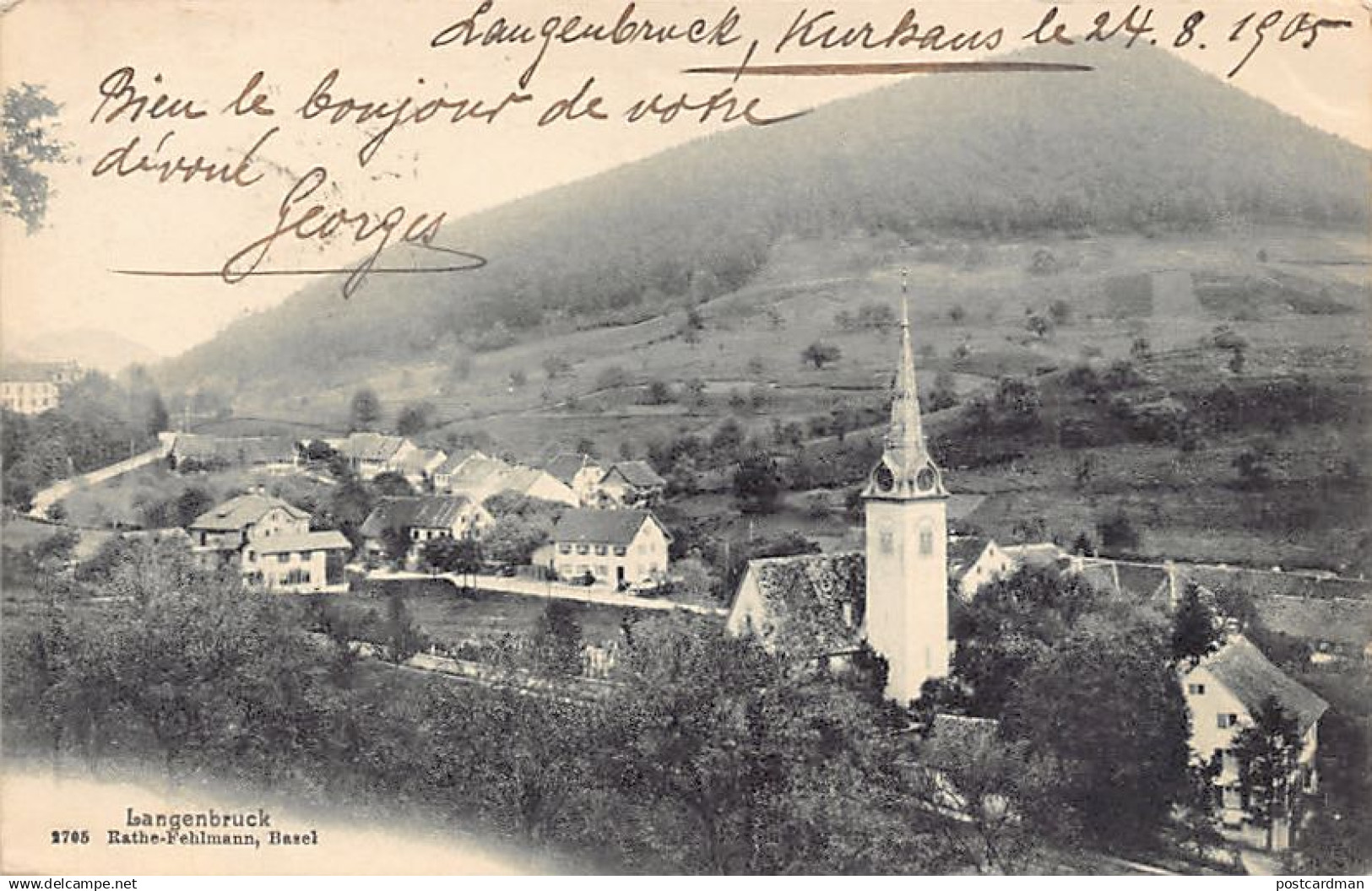 Schweiz - Langenbruck (BL) Gesamtansicht - Verlag Rathe-Fehlmann 2705