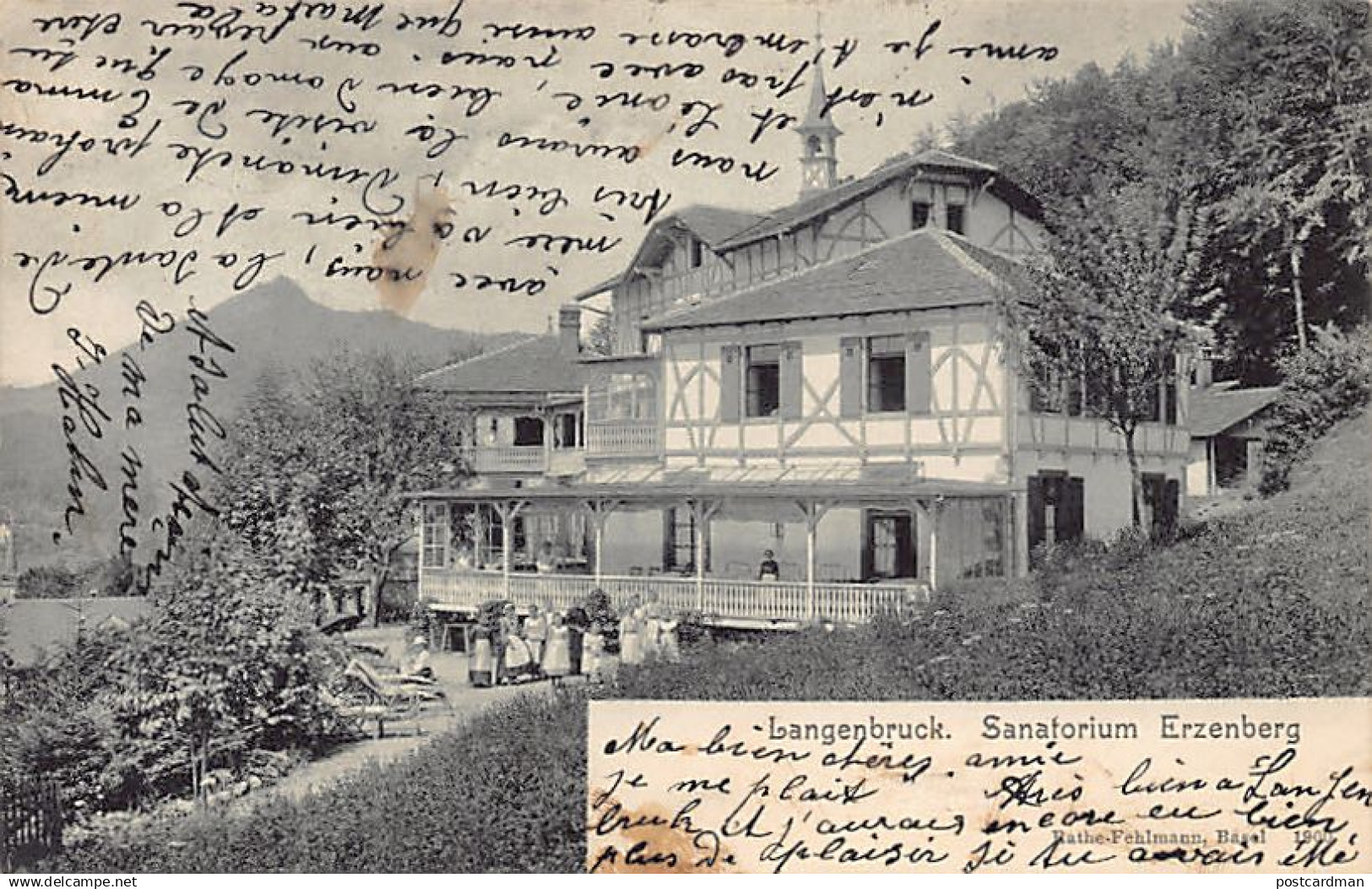 Schweiz - Langenbruck (BL) Sanatorium ErzenbergVerlag - Rathe-Fehlmann 1900