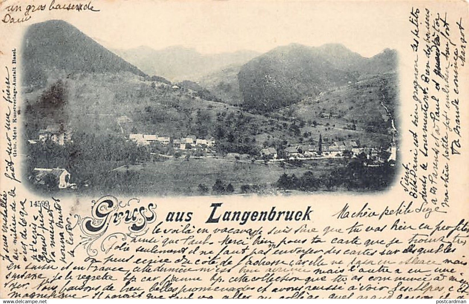 Schweiz - LANGENBRUCK (BL) Totalansicht - Verlag Metz