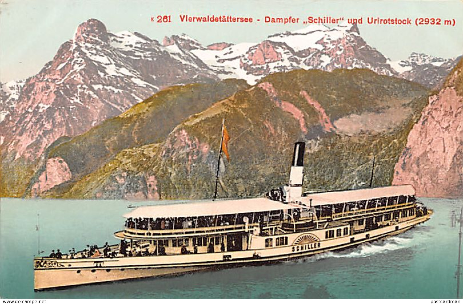 Schweiz - Vierwaldetättersee (UR) Dampfer Schiller - UrirotstockVerlag - Photoglob 261