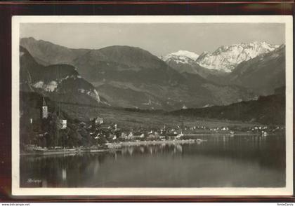 11303133 Brienz BE Blick auf Brienzersee und Brienz Brienz