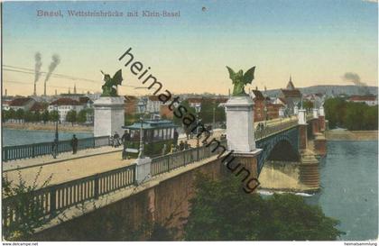 Basel - Wettsteinbrücke mit Klein-Basel - Verlag G. Metz Basel