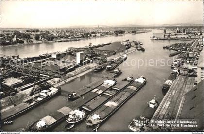 12043446 Bale Port de Petit Huningue Rheinhafen Kleinhueningen Frachtkahn Binnen