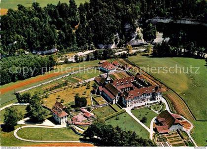 12831863 Posieux Abbaye d Hauterive Kloster Fliegeraufnahme