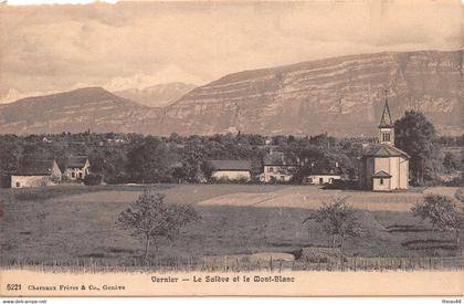 ¤¤  -  SUISSE   -   VERNIER   -   La Salève et le Mont-Blanc    -  Carte décollée     -   ¤¤