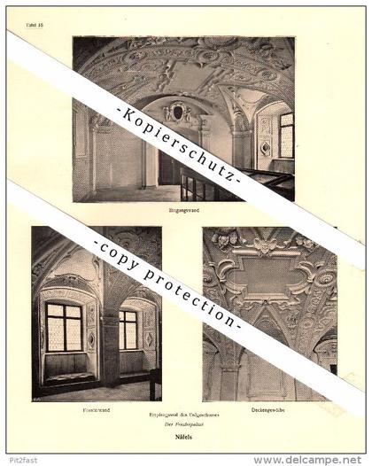 Photographien  / Ansichten , 1919 , Näfels , Der Freulerpalast , Prospekt , Fotos , Architektur !!!