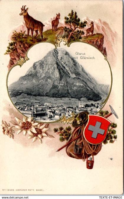 SUISSE GLARIS - glarus mit glarnisch, gruss aus