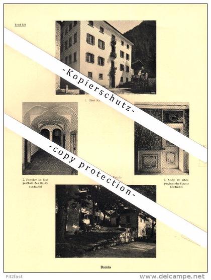 Photographien / Ansichten , 1923 , Bondo , Kreis Bregaglia , Prospekt , Architektur , Fotos !!!