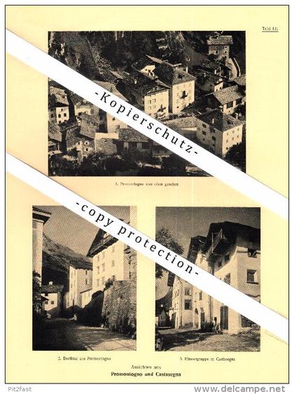 Photographien / Ansichten , 1923 , Bondo , Promontogno , Castasegna , Kr. Bregaglia , Prospekt , Architektur , Fotos !!!