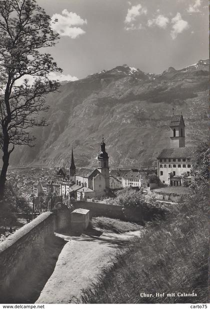 Suisse - Coire Chur Coira - Hof mit Calanda - Village