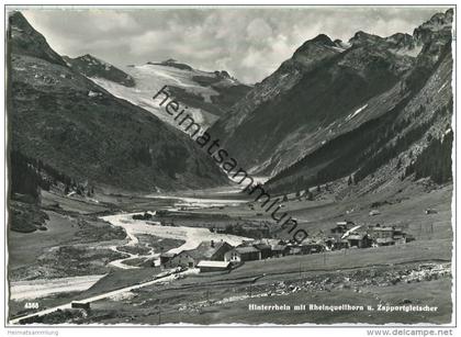 Hinterrhein - Rheinquellhorn - Zapportgletscher - Ansichtskarte Großformat