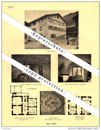 Photographien / Ansichten , 1925 , Luzein , Küblis , Saas , Prospekt , Architektur , Fotos !!!