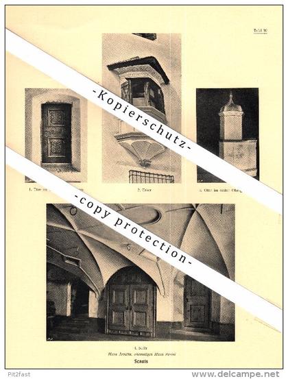 Photographien / Ansichten , 1923 , Scanfs / S-chanf , Kr. Oberengadin , Prospekt , Architektur , Fotos !!!