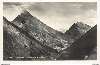 Switzerland Saas Fee blick auf Almagell