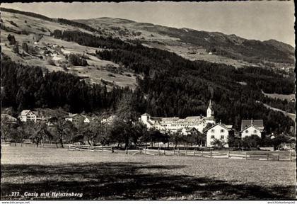 CPA Cazis Kanton Graubünden, Blick auf den Ort mit Heinzenberg