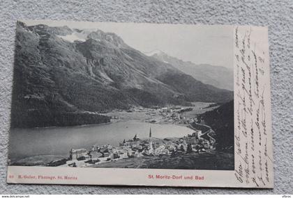 Cpa 1903, Saint Moritz Dorf und bad, Suisse