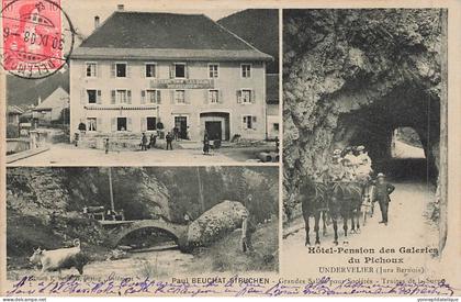 TOP - SUISSE - JU - JURA - UNDERVELIER -hôtel-Pension des galeries du Pichoux - P. BEUCHAT,  (Sui-114)